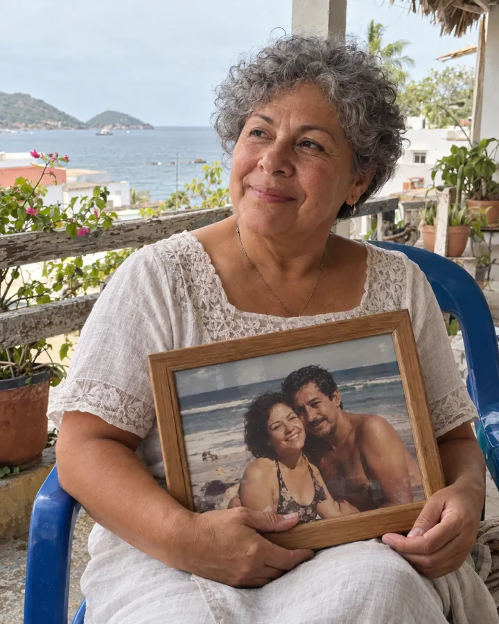 Mujer sosteniendo un retrato enmarcado de un recuerdo especial